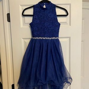 Girls Fancy dress size 7 royal blue